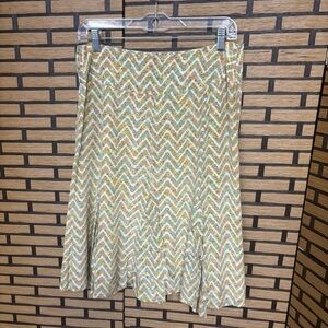 Susan Bristol‎ Yellow Silk Skirt Size 6